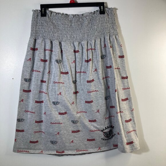 Womens E5 College Classics Alabama Univ Strapless Smock Top Dress XL Gray Red - Picture 1 of 7